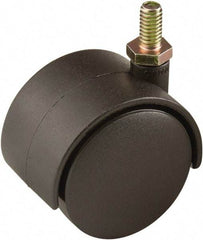 ECONOCO - 2" Diam Stem Mount Dual Swivel Caster - Plastic, 70 Lb Capacity, 5/16 x 5/8" Threaded Stem - Benchmark Tooling