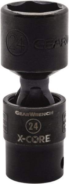 GearWrench - 1/2" Drive 22mm Standard Universal Impact Socket - 6 Points, 3-8/51" OAL - Benchmark Tooling