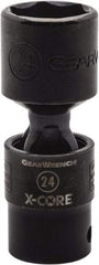 GearWrench - 1/2" Drive 22mm Standard Universal Impact Socket - 6 Points, 3-8/51" OAL - Benchmark Tooling