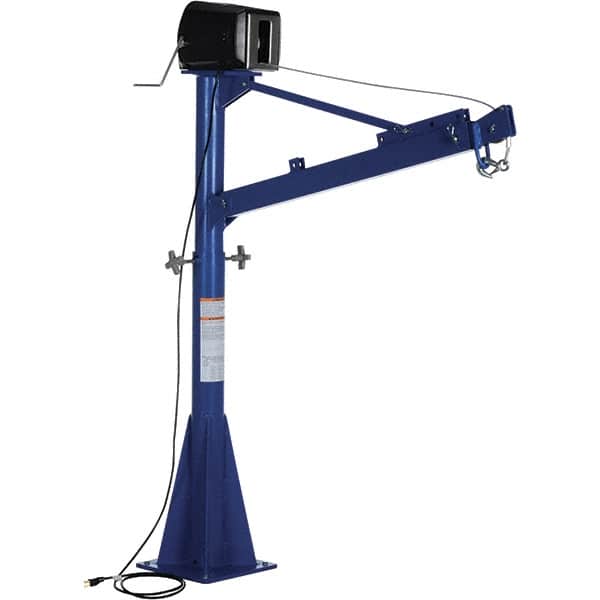 Vestil - 1,500 Lb Load Capacity, Steel Jib Crane - 5' 9/16" Span - Benchmark Tooling