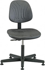 Bevco - 15 to 20" High Adjustable Chair - 23" Wide x 23" Deep, Polyurethane Seat, Black - Benchmark Tooling