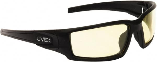 Uvex - Amber Lenses, Framed Safety Glasses - Anti-Fog, Scratch Resistant, Size Universal, Wrap Around - Benchmark Tooling