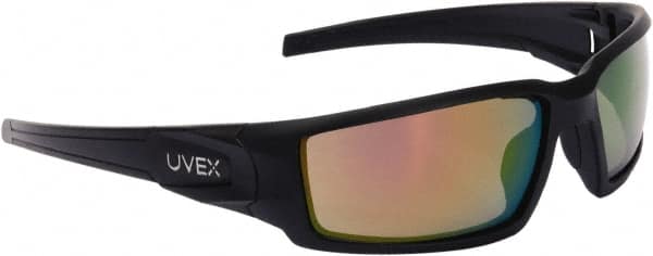 Uvex - Espresso Lenses, Framed Safety Glasses - Anti-Fog, Black Polycarbonate Frame, Adjustable Temples, Size Universal, Wrap Around - Benchmark Tooling
