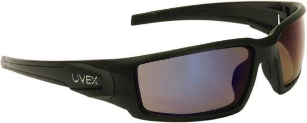 Uvex - Blue Mirror Lenses, Framed Safety Glasses - Scratch Resistant, Size Universal, Wrap Around - Benchmark Tooling