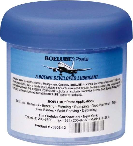 Boelube - BoeLube, 12 oz Jar Cutting Fluid - Paste, For Bending, Forming, Near Dry Machining (NDM) - Benchmark Tooling