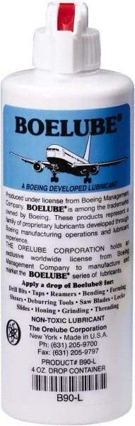 Boelube - BoeLube, 4 oz Bottle Cutting Fluid - Liquid, For Grinding, Sawing, Stamping, Near Dry Machining (NDM) - Benchmark Tooling