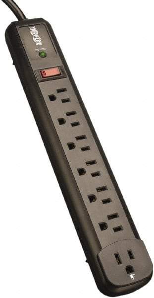 Tripp-Lite - 7 Outlets, 120 VAC15 Amps, 4' Cord, Power Outlet Strip - Floor, Keyhole Mount, 5-15 NEMA Configuration, 12.4" Strip - Benchmark Tooling