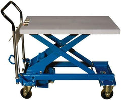 Southworth - 1,760 Lb Capacity Portable Foot-Operated Scissor Lift Table - 13" to 40-1/5" Lift Height, 39.4" Platform Length x 23.59" Platform Width - Benchmark Tooling