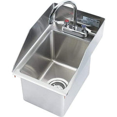 Krowne - 9" Long x 10" Wide Inside, 1 Compartment, Grade 304 Stainless Steel Drop In Sink - 20 Gauge, 18" Long x 12" Wide x 15" High Outside, 9" Deep - Benchmark Tooling