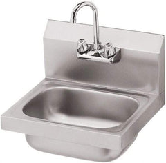 Krowne - 14" Long x 10" Wide Inside, 1 Compartment, Grade 304 Stainless Steel Hand Sink - 20 Gauge, 15" Long x 16" Wide x 6" High Outside, 6" Deep - Benchmark Tooling