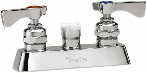 Krowne - Deck Mount, Spoutless Faucet Body Only - Two Handle, Color Coded, Blade Handle, Spoutless, No Drain - Benchmark Tooling