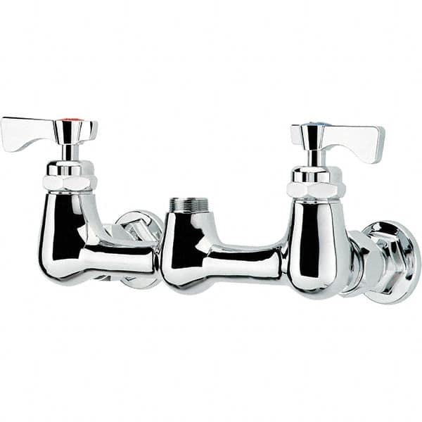 Krowne - Wall Mount, Spoutless Faucet Body Only - Two Handle, Color Coded, Blade Handle, Spoutless, No Drain - Benchmark Tooling