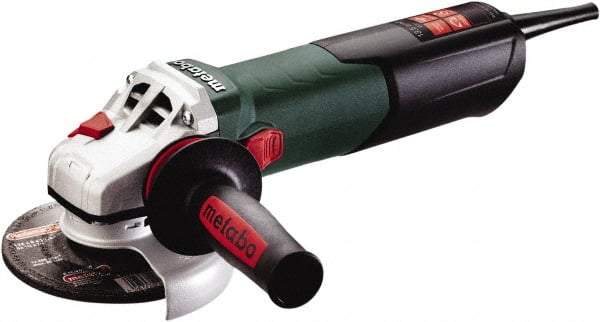 Metabo - 5" Wheel Diam, 2,800 to 11,000 RPM, Corded Angle & Disc Grinder - 5/8-11 Spindle, 120 Volts, 13.5 Amps - Benchmark Tooling