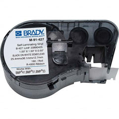 Brady - 1/2" x 1" Black Vinyl Cartridge - Benchmark Tooling