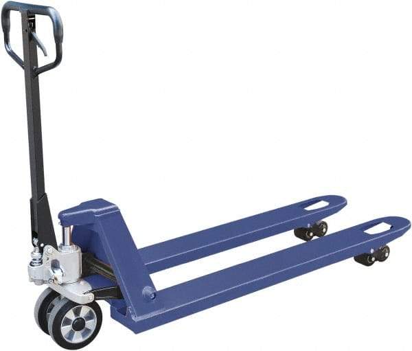 Value Collection - 5,500 Lb Capacity, 4-1/2" Lift Quick Lift Pallet Truck - 3" Min Lift Height, 48" Fork Length x 27" Fork Width, 27" Overall Width - Benchmark Tooling