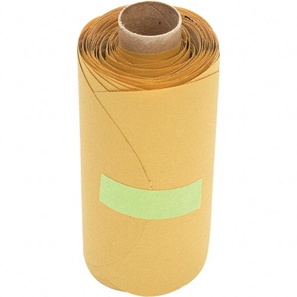 3M - 5" Diam, 500 Grit Aluminum Oxide Adhesive PSA Disc - Super Fine Grade, Gold, Film Backing, Flexible, Use with Random Orbital Sanders - Benchmark Tooling