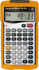 Calculated Industries - 11-Digit (7 normal, 4 Fractions) with Full Annunciators Handheld Calculator - 5/8" x 2-1/2" (15.00mm x 65.0mm) Display Size, Silver & Yellow, LR-44/A76 Powered - Benchmark Tooling