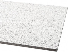 Armstrong World - 48" Long x 24" Wide, Wet-Formed Mineral Fiber Acoustic Ceiling Tile - ASTM E1264 Specification, White - Benchmark Tooling