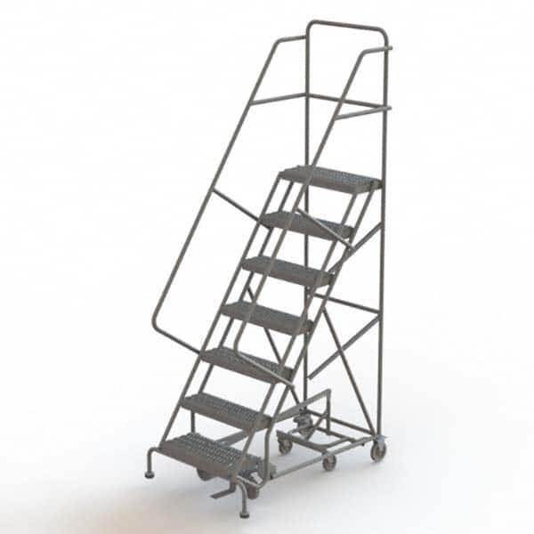 TRI-ARC - Rolling & Wall Mounted Ladders & Platforms Type: All-Directional Ladder Style: Forward Descent 50 Degree Incline - Benchmark Tooling