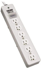 Tripp-Lite - 6 Outlets, 120 VAC15 Amps, 6' Cord, Power Outlet Strip - Floor, Keyhole Mount, 5-15 NEMA Configuration, 2-1/2" Strip - Benchmark Tooling