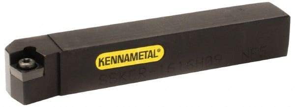 Kennametal - SVJB, Left Hand Cut, 3° Lead Angle, 16mm Shank Height x 16mm Shank Width, Neutral Rake Indexable Turning Toolholder - 100mm OAL, VB..1103.. Insert Compatibility, Series Screw-On - Benchmark Tooling