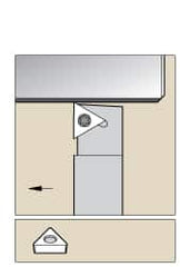Kennametal - STAC, Right Hand Cut, 0° Lead Angle, 1/2" Shank Height x 1/2" Shank Width, Neutral Rake Indexable Turning Toolholder - 6" OAL, TC..21.5. Insert Compatibility, Series Screw-On - Benchmark Tooling