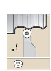 Kennametal - SRAC, Right Hand Cut, 1-1/4" Shank Height x 1-1/4" Shank Width, Neutral Rake Indexable Turning Toolholder - 6" OAL, RC..32.5. Insert Compatibility, Series Screw-On - Benchmark Tooling
