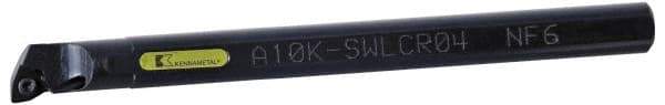 Kennametal - 19.56mm Min Bore Diam, 254mm OAL, 5/8" Shank Diam, E-SWLP Indexable Boring Bar - WP.. Insert, Screw Holding Method - Benchmark Tooling