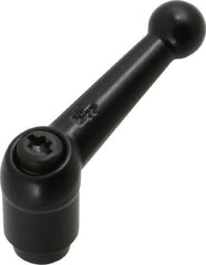 KIPP - #10-24, 0.51" Hub Diam, Zinc Die Cast (Steel Components) Tapped Adjustable Clamping Lever - 1.81" OAL, 1.28" High, 0.35" Hole Depth - Benchmark Tooling