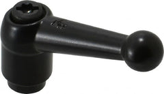 KIPP - M5 x 0.8, 13mm Hub Diam, Zinc Die Cast (Steel Components) Tapped Adjustable Clamping Lever - 46mm OAL, 32.5mm High, 9mm Hole Depth - Benchmark Tooling