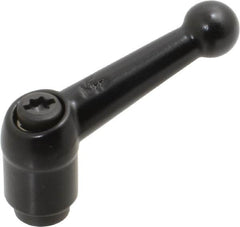 KIPP - M6 x 1.0, 13mm Hub Diam, Zinc Die Cast (Steel Components) Tapped Adjustable Clamping Lever - 46mm OAL, 32.5mm High, 9mm Hole Depth - Benchmark Tooling