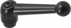 KIPP - 5/16-18, 0.71" Hub Diam, Zinc Die Cast (Steel Components) Tapped Adjustable Clamping Lever - 2.87" OAL, 1.79" High, 0.47" Hole Depth - Benchmark Tooling