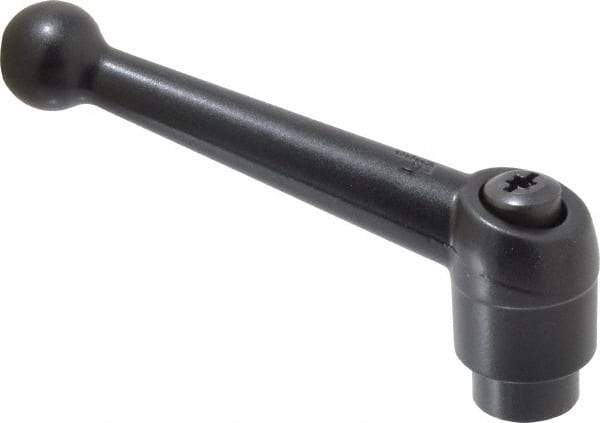 KIPP - 1/2-13, 0.98" Hub Diam, Zinc Die Cast (Steel Components) Tapped Adjustable Clamping Lever - 4-1/4" OAL, 2.64" High, 0.67" Hole Depth - Benchmark Tooling