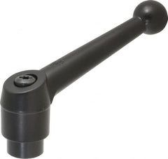 KIPP - M12 x 1.75, 30mm Hub Diam, Zinc Die Cast (Steel Components) Tapped Adjustable Clamping Lever - 126mm OAL, 79mm High, 23mm Hole Depth - Benchmark Tooling