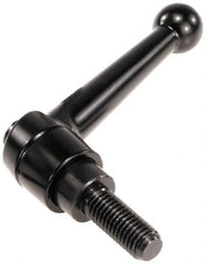 KIPP - M8 x 1.25, 18mm Hub Diam, Zinc Die Cast (Steel Components) Metric Threaded Stud Adjustable Clamping Lever - 15mm Stud Length, 73mm OAL, 45.5mm High - Benchmark Tooling
