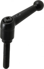 KIPP - 1/4-20, 13mm Hub Diam, Zinc Die Cast (Steel Components) Threaded Stud Adjustable Clamping Lever - 1.18" Stud Length, 46mm OAL, 32.5mm High - Benchmark Tooling