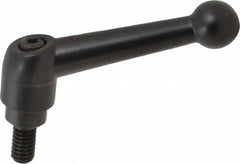 KIPP - 5/16-18, 0.71" Hub Diam, Zinc Die Cast (Steel Components) Threaded Stud Adjustable Clamping Lever - 0.59" Stud Length, 2.87" OAL, 1.79" High - Benchmark Tooling