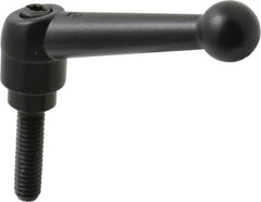 KIPP - 5/16-18, 0.71" Hub Diam, Zinc Die Cast (Steel Components) Threaded Stud Adjustable Clamping Lever - 1.18" Stud Length, 2.87" OAL, 1.79" High - Benchmark Tooling