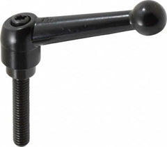 KIPP - 5/16-18, 0.71" Hub Diam, Zinc Die Cast (Steel Components) Threaded Stud Adjustable Clamping Lever - 1.57" Stud Length, 2.87" OAL, 1.79" High - Benchmark Tooling