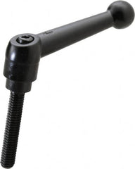 KIPP - 5/16-18, 0.71" Hub Diam, Zinc Die Cast (Steel Components) Threaded Stud Adjustable Clamping Lever - 1.77" Stud Length, 2.87" OAL, 1.79" High - Benchmark Tooling