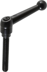 KIPP - 3/8-16, 0.71" Hub Diam, Zinc Die Cast (Steel Components) Threaded Stud Adjustable Clamping Lever - 2.36" Stud Length, 2.87" OAL, 1.79" High - Benchmark Tooling