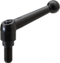 KIPP - M10 x 1.5, 18mm Hub Diam, Zinc Die Cast (Steel Components) Metric Threaded Stud Adjustable Clamping Lever - 20mm Stud Length, 73mm OAL, 45.5mm High - Benchmark Tooling