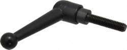 KIPP - 3/8-16, 0.83" Hub Diam, Zinc Die Cast (Steel Components) Threaded Stud Adjustable Clamping Lever - 1.57" Stud Length, 3.54" OAL, 2.26" High - Benchmark Tooling