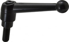 KIPP - M10 x 1.5, 21mm Hub Diam, Zinc Die Cast (Steel Components) Metric Threaded Stud Adjustable Clamping Lever - 25mm Stud Length, 90mm OAL, 57.5mm High - Benchmark Tooling