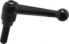 KIPP - 1/2-13, 0.98" Hub Diam, Zinc Die Cast (Steel Components) Threaded Stud Adjustable Clamping Lever - 1.57" Stud Length, 4-1/4" OAL, 2.64" High - Benchmark Tooling