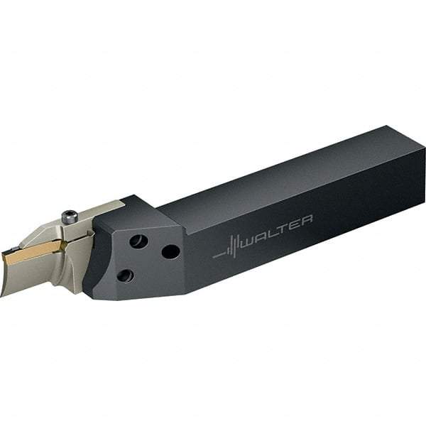 Walter - NCFE, External, Left Hand, 21mm Max Depth of Cut, 4 to 5mm Groove Width, Indexable Grooving Tool Holder - GX24-3.. Insert Compatibility, 25mm Shank Height, 25mm Shank Width, 175mm OAL - Benchmark Tooling