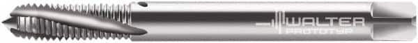 Walter-Prototyp - M4x0.70 Metric 3 Flute 6HX Modified Bottoming Spiral Flute Tap - Powdered Metal, Bright Finish, 63mm OAL, Right Hand Flute, Right Hand Thread, Series 204101 - Exact Industrial Supply