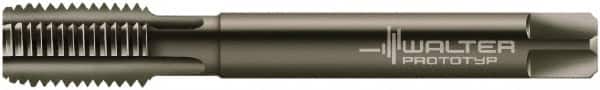 Walter-Prototyp - 5/16-18 UNC 2B 4 Flute Nitride/Oxide Finish Powdered Metal Straight Flute Machine Tap - Modified Bottoming, Right Hand Thread, 90mm OAL, 18mm Thread Length, Oversize - Exact Industrial Supply