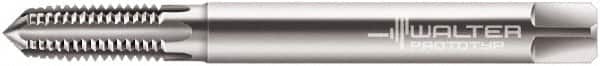 Walter-Prototyp - M5x0.80 Metric 6H 5 Flute Bright Finish Powdered Metal Straight Flute Machine Tap - Plug, Right Hand Thread, 70mm OAL, 16mm Thread Length, Oversize - Exact Industrial Supply
