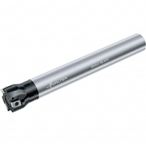Walter - 40mm Cut Diam, 12mm Max Depth of Cut, 32mm Shank Diam, 250mm OAL, Indexable Square Shoulder End Mill - Multiple Insert Styles, Cylindrical Shank, 90° Lead Angle, Through Coolant, Series Blaxx - Benchmark Tooling